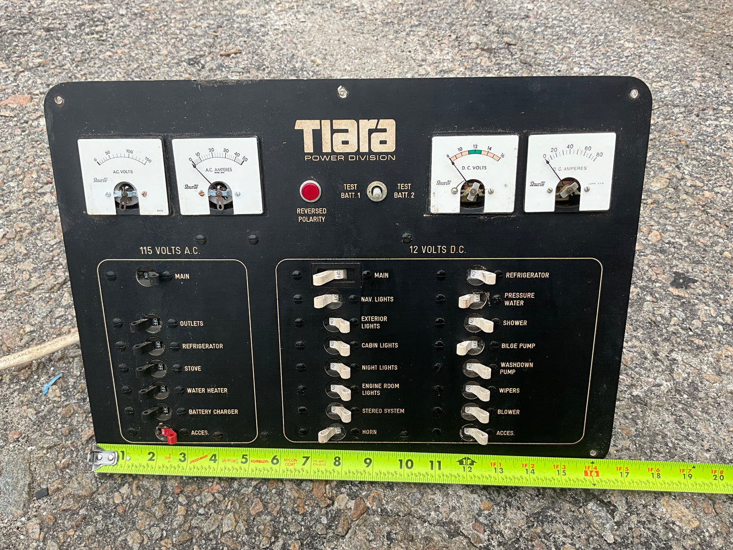 Tiara Yacht 3100 Open 1982 Electric/Light Breaker Panel / Gauges