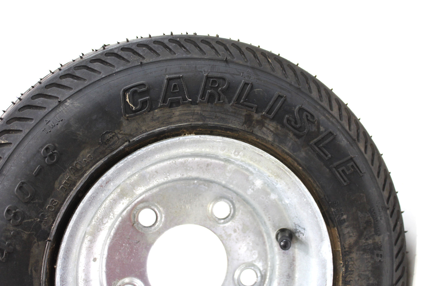 New Carlisle Sport Trail 4.80 - 8 Tire Galvanized 5 Lug Rim Boat Trailer Multi-Use