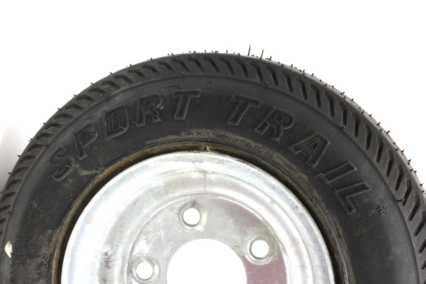 New Carlisle Sport Trail 4.80 - 8 Tire Galvanized 5 Lug Rim Boat Trailer Multi-Use