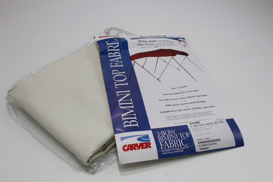 New Carver 3-Bow White Bimini Fabric Canvas and Boot 5469